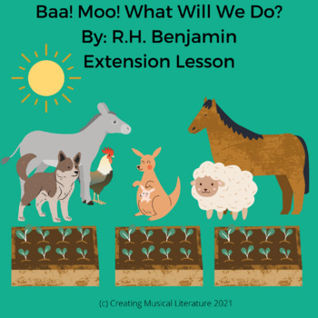 Preview of Half Note Lesson Using Baa! Moo! What Will We Do?