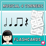 Half Note Rhythm Flashcards with 4 Corners