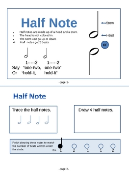 Preview of **Top Selling Product** Half Note Theory Mini-Book