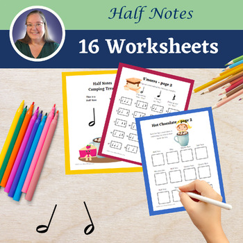 Preview of Half Notes Worksheets
