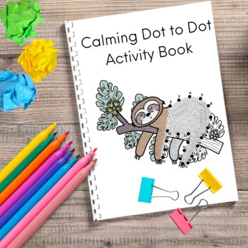 Preview of Mindfulness Coloring Book Dot to Dot and Prompts