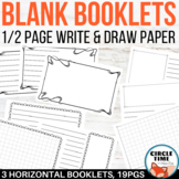 Booklet Template, Half Sheet Writing Paper, Blank Journal 
