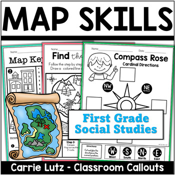 Preview of First Grade Map Skills Worksheets