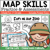 First Grade Map Skills Worksheets / Reading a Map Assessments