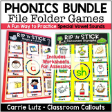Phonics File Folder Games– Bundle First Grade Reading Centers