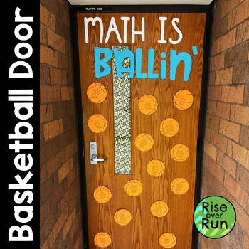 Preview of Basketball Bulletin Board or Door for Math Classroom in March