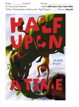 Preview of Half Upon a Time by James Riley Guided Reading Group/Lit. Discussion Plans