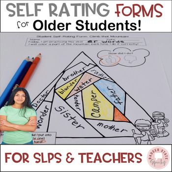 Preview of Self rating Self assessment forms middle high school Editable