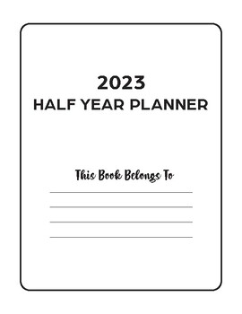 Preview of Half year Planner 2023