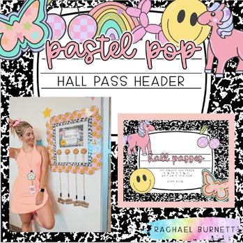 Preview of Hall Pass Header Pastel Pop