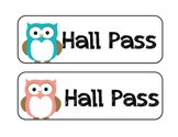 Hall Pass - Owl Theme!