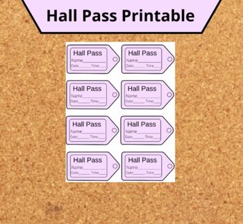 Preview of Hall Pass Printable