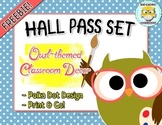 Hall Pass Set Owl Theme