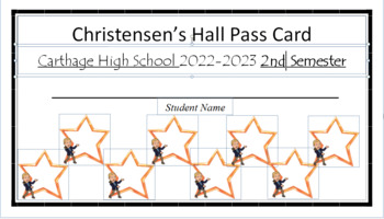 Preview of Hall Pass Template