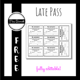 Hall Pass Template (Editable!)