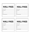 Hall Pass template