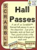Hall Passes ~ Letter Tile Theme ~ Set of Six!