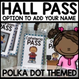 Hall Passes Polka Dot Themed Classroom Decor