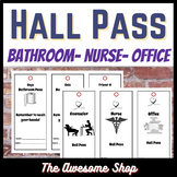 Hall Passes & Sign Out Sheet for Middle and High School Ba