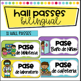 Hall Passes in Spanish and English - Pases para Estudiantes