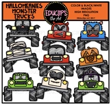 Hallomeanies Monster Trucks Clip Art Bundle {Educlips Clipart}