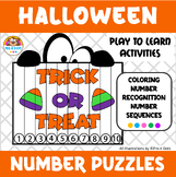 Halloween 1-10 Number Sequence Stick Puzzle PreK & Kinder