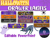Halloween 10 Drawer Cart Labels - Editable