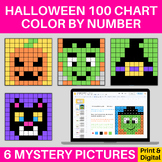 Halloween 100s Hundred Chart Mystery Pictures Coloring Pag