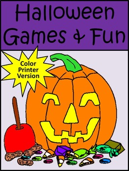 Preview of Halloween Game Activities: Halloween Games & Fun Activity Packet - Color Version