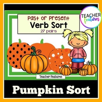 Preview of HALLOWEEN WORD SORTS Past or Present Verbs PUMPKINS