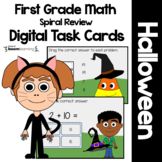 Halloween 1st Grade Digital Task Cards Boom Cards™ | Math 