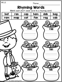 printable halloween worksheets for first grade reading