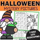 Halloween 2 Digit Addition - With Regrouping Math Puzzles 