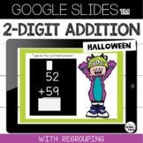 Halloween 2 Digit Addition with Regrouping Google Slides™