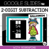 Halloween 2 Digit Subtraction with Regrouping Google Slides™