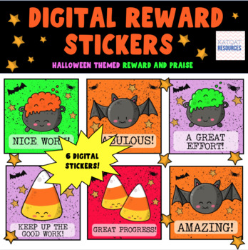 Preview of Halloween 2 Digital Merit Stickers - Reward Motivational - Google App / See Saw