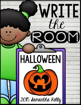 Preview of Halloween Write the Room Center