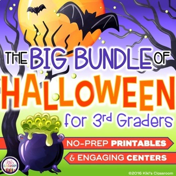 Preview of Halloween Math & Multiplication Worksheets: Halloween Activities & Mad-Libs