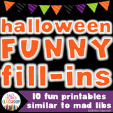 Halloween Activities - Halloween Mad-Libs - Grammar & Part