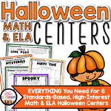 Halloween Math 3rd Grade ~ Halloween Math Centers + ELA Centers