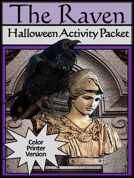 Preview of Halloween Activities: The Raven Halloween Language Arts Activity Packet - Color