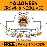 Halloween Activity Crown and Necklace Crafts + FREE Spanish