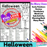Halloween Word Search Activity