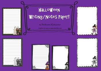 Preview of Halloween 24 Writing and Notes Paper