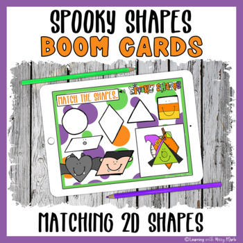 Preview of Halloween 2D Shape Matching Activity BOOM Cards