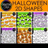 Halloween 2D Shapes Clipart Bundle {Halloween Clipart}