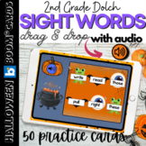 Halloween 2nd Grade Dolch Sight Words: 50 BOOM CARDS | Dra