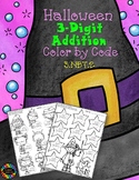 Halloween 3-Digit Addition with Regrouping Color-by-Code P