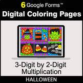 Halloween: 3-Digit by 2-Digit Multiplication - Digital Col