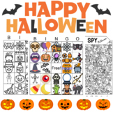 Halloween - 30 Bingo Cards, iSpy, and Coloring Pages